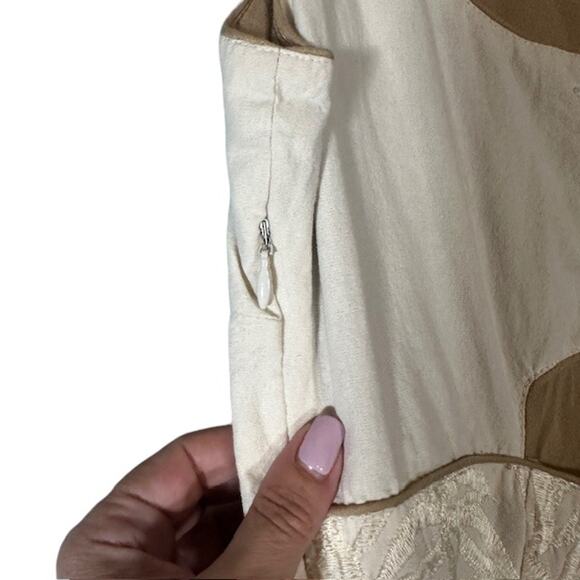 Basil & Maude Cream Sleeveless Floral Embroidered Cutout Sheath Dress Women Sz S - Picture 10 of 12